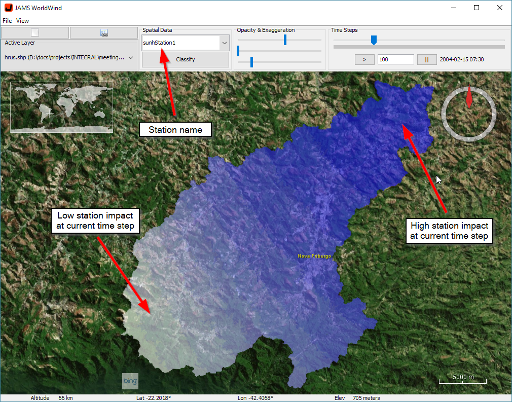 JAMS WorldWind station impact