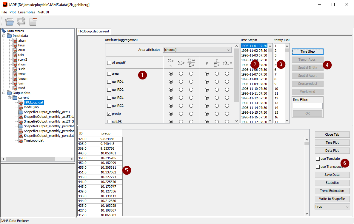 JAMS Data Explorer