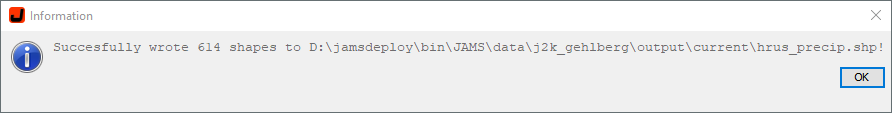 Progress information during Shapefile export