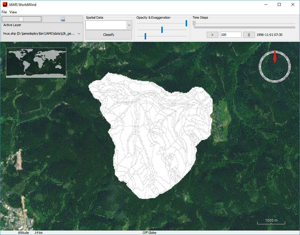 Worldwind globe view