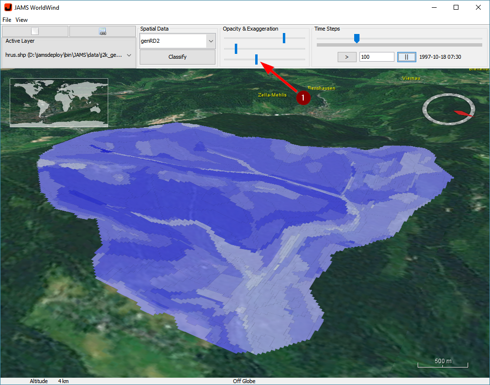 3D surface exaggeration