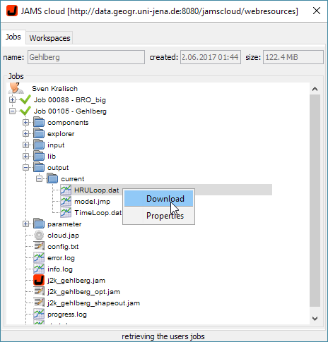Download file context menu