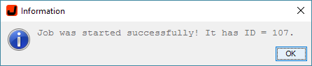 Job ID after synchronization